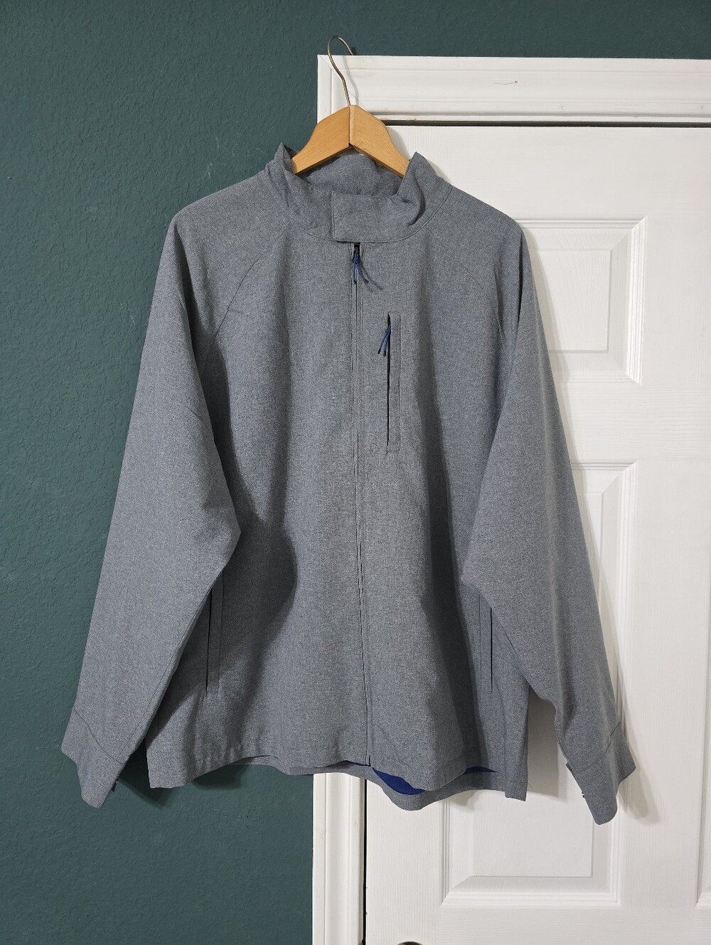 EUC Bonobos Golf WindbreakerJacket XL Grey Soft Shell Full Zip Performance
